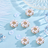 6Pcs Zinc Alloy Cufflinks BUTT-ME0001-38-5