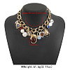 Alloy Acrylic Resin and Imitation Pearl Oval Heart Insect Pendant Bib Necklaces for Women FS-WGF9C21-02-1