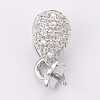 Brass Micro Pave Cubic Zirconia Peg Bails Pendants ZIRC-K076-24-2