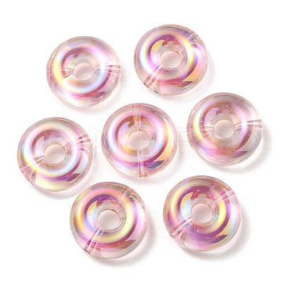 UV Plating Rainbow Iridescent Acrylic Beads OACR-P010-17A-1