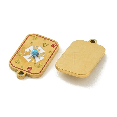 304 Stainless Steel Enamel Pendants STAS-H251-03B-04-1