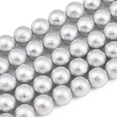 Wrinkle Textured Shell Pearl Beads Strands BSHE-E016-10mm-08-1