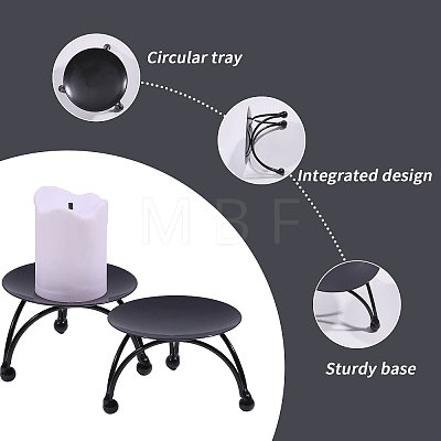 Iron Candle Holder AJEW-WH0077-166-1