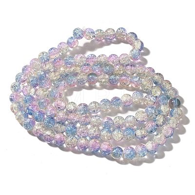 Crackle Glass Beads Strands CCG-C002-8mm-09-1