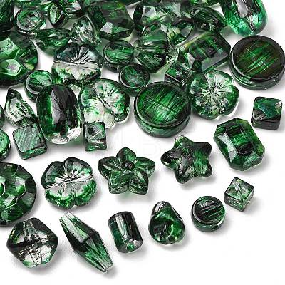 Two Tone Transparent Acrylic Beads OACR-Z041-19-1