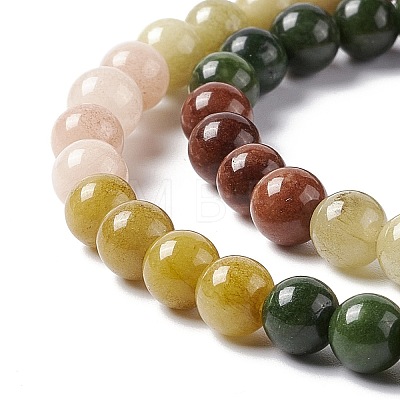 Natural White Jade Beads Strands G-I334-07A-1