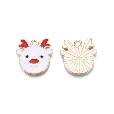 Christmas Alloy Enamel Pendants ENAM-Q442-48A-1