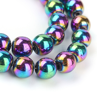 Non-magnetic Synthetic Hematite Beads Strands X-G-S096-4mm-5-1