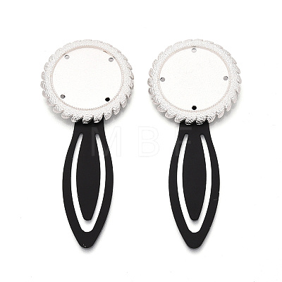 Alloy & Iron Bookmark Cabochon Settings PALLOY-N184-09S-1