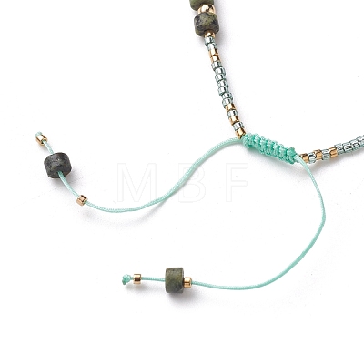 Adjustable Nylon Thread Braided Bead Bracelets BJEW-JB05504-01-1