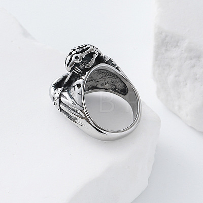 Vintage Punk 304 Stainless Steel Finger Rings LS-YJ4863-4-1