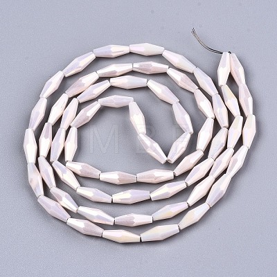 Electroplate Glass Beads Strands X-EGLA-S194-03A-A01-1