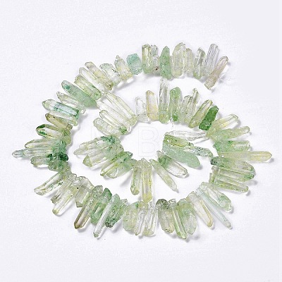 Natural Crackle Quartz Crystal Dyed Beads Strands G-I345-05G-1