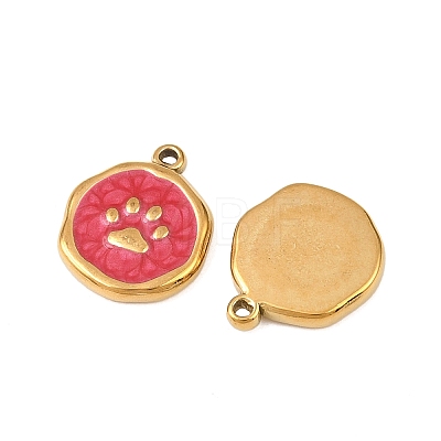 304 Stainless Steel Enamel Pendants STAS-P425-01G-13-1