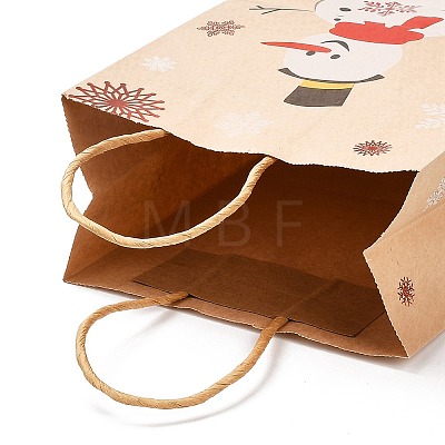 Christmas Theme Hot Stamping Rectangle Paper Bags CARB-F011-02E-1
