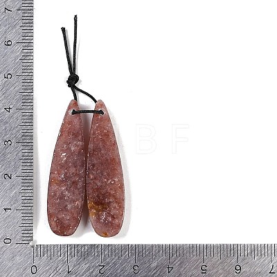 Natural Strawberry Quartz Pendants G-Q176-01A-01-1