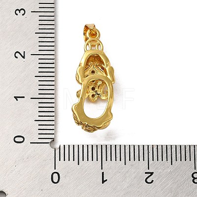 Brass Cubic Zirconia Pendants KK-K275-17G-1