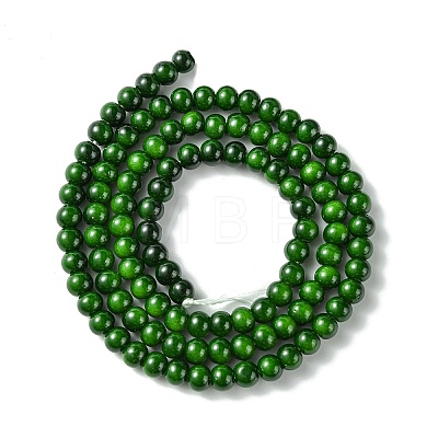 Eco-Friendly Round Baking Paint Glass Beads Strands HY-A003-4mm-RV58-1