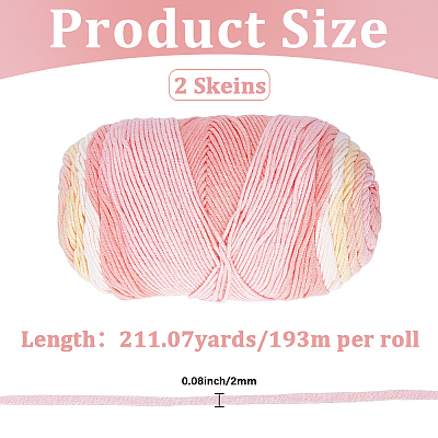Cotton with Acrylic Fibers Knitting Yarn DIY-WH20055-121B-1