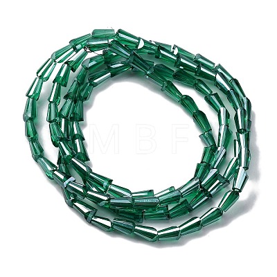 Transparent Electroplate Glass Beads Strands EGLA-H107-02A-PL03-1