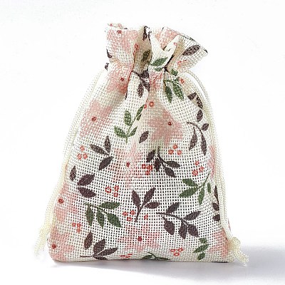 Burlap Packing Pouches Drawstring Bags ABAG-L016-A01-1