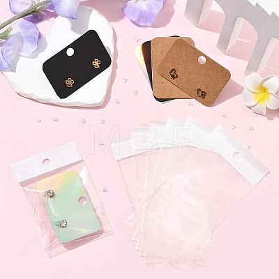 90Pcs 3 Colors Paper Jewelry Display Cards for Earring CDIS-FS0001-30-1
