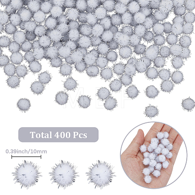 400Pcs Handmade DIY Doll Craft Pom Pom Balls FABR-SC0001-01A-02-1
