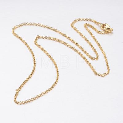 Brass Chain Necklaces MAK-L009-10G-1