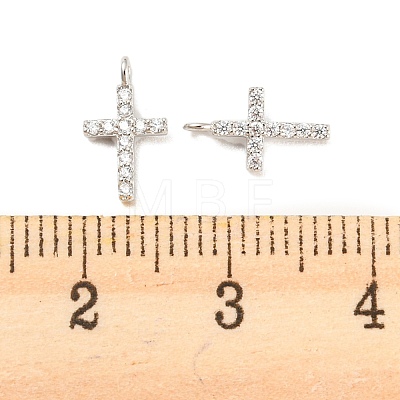 925 Sterling Silver Micro Pave Cubic Zirconia Charms STER-Q190-03P-1