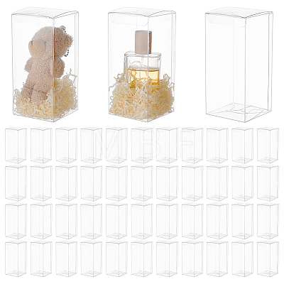 68Pcs Rectangle Folding Transparent PVC Storage Boxes CON-WA0001-16-1