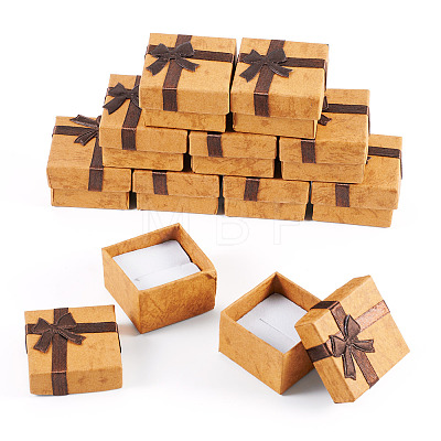 Square Paper Jewelry Ring Gift Boxes with Bowknot CON-TAC0010-80C-1