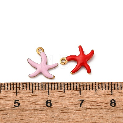 304 Stainless Steel Enamel Charms X-STAS-Q363-14D-G-1