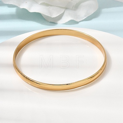 304 Stainless Steel Plain Bangles for Women Men BJEW-Z167-01G-02-1