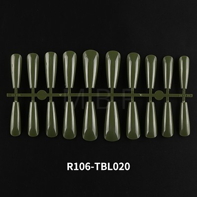 Solid Color Plastic Seamless Toe False Nail MRMJ-R106-TBL020-1