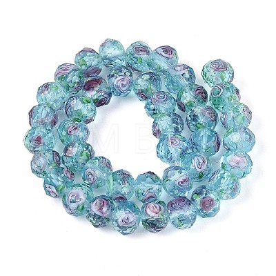 Handmade Luminous Lampwork Beads Strands LAMP-N037-01E-1