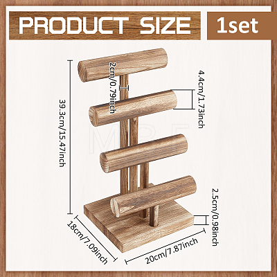 4-Tier T-Bar Bracelet Organizer Riser Stands BDIS-WH0010-20-1