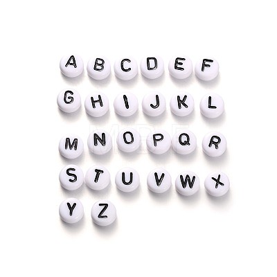 520Pcs Alphabet Acrylic Beads MACR-XCP0001-10-1