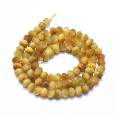 Natural Gold Tiger Eye Beads Strands G-D0013-58A-1