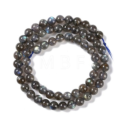 Grade AA Natural Gemstone Labradorite Round Beads Strands G-E251-33-6mm-01-1