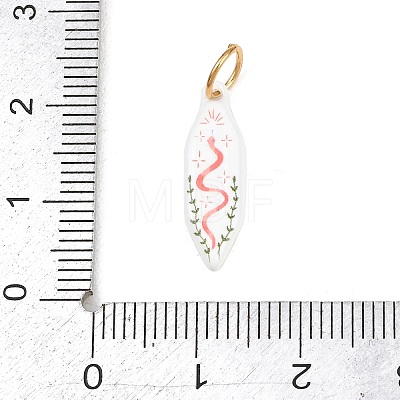 304 Stainless Steel Enamel Pendants STAS-C169-01A-1