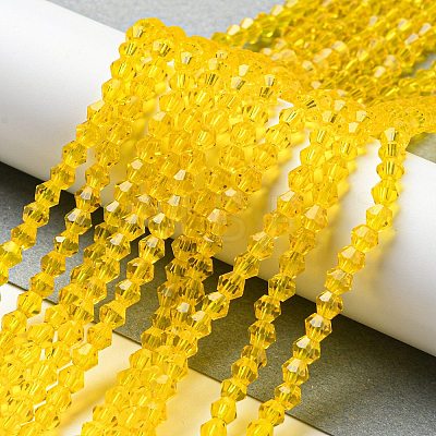 Transparent Glass Beads Strands GLAA-F029-4mm-22-1