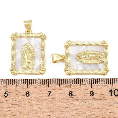 Brass Shell Pendants CU-CBA9482-05G-07-1