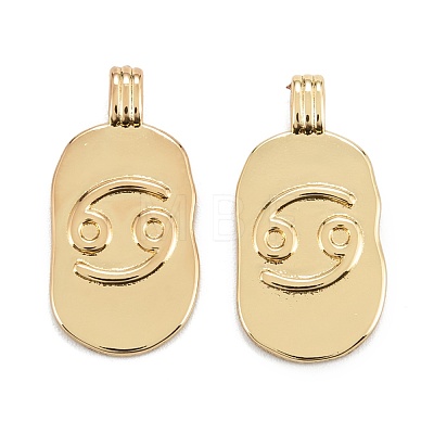 Brass Pendants KK-O140-20G-10-1