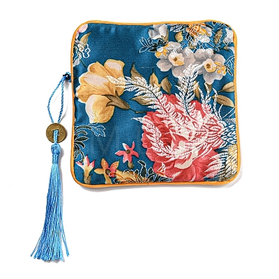 Chinese Style Floral Cloth Jewelry Storage Zipper Pouches AJEW-D063-01E-1