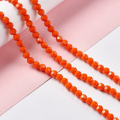 Faceted Glass Beads Strands EGLA-J042-35B-06-1