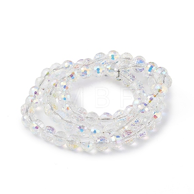 Transparent Electroplate Glass Beads Strands EGLA-F151-AB04-1
