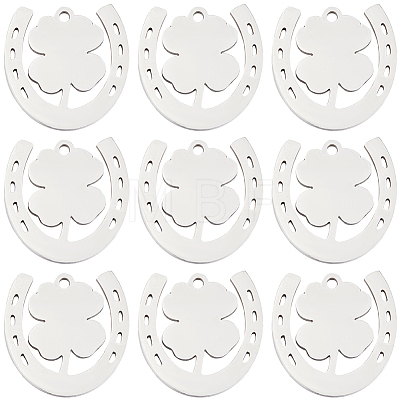 20Pcs 201 Stainless Steel Pendants STAS-SC0009-18-1