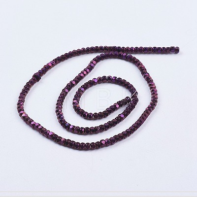 Electroplate Non-Magnetic Synthetic Hematite Beads Strands G-F562-S06-1