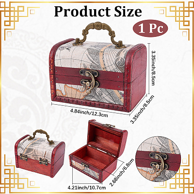 Vintage Wooden Jewelry Boxes AJEW-CL0005-45A-1