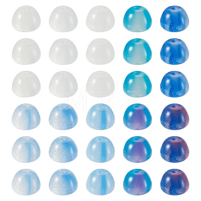 50Pcs 5 Colors Resin UV Reactive Beads RESI-TA0005-70-1